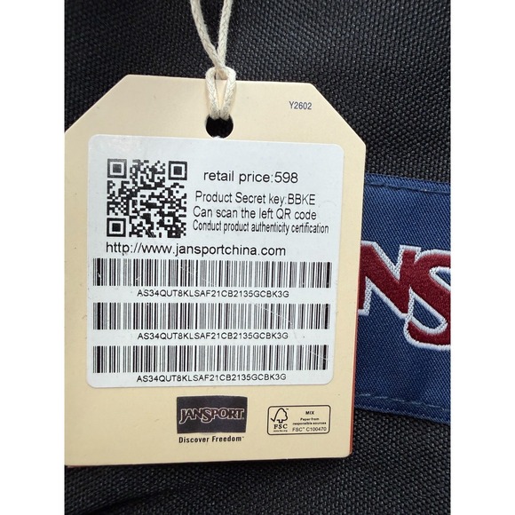 jansport backpack barcode JanSport Right Pack Backpack